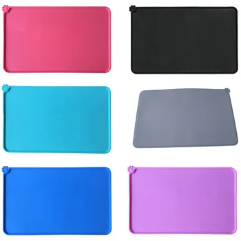 

Wipe Clean Pet Supplies Pet Dog Puppy Cat Feeding Mat Pad Cute Silicone Bed Dish Bowl Food Water Feed Placemat 6 color New Qgnv
