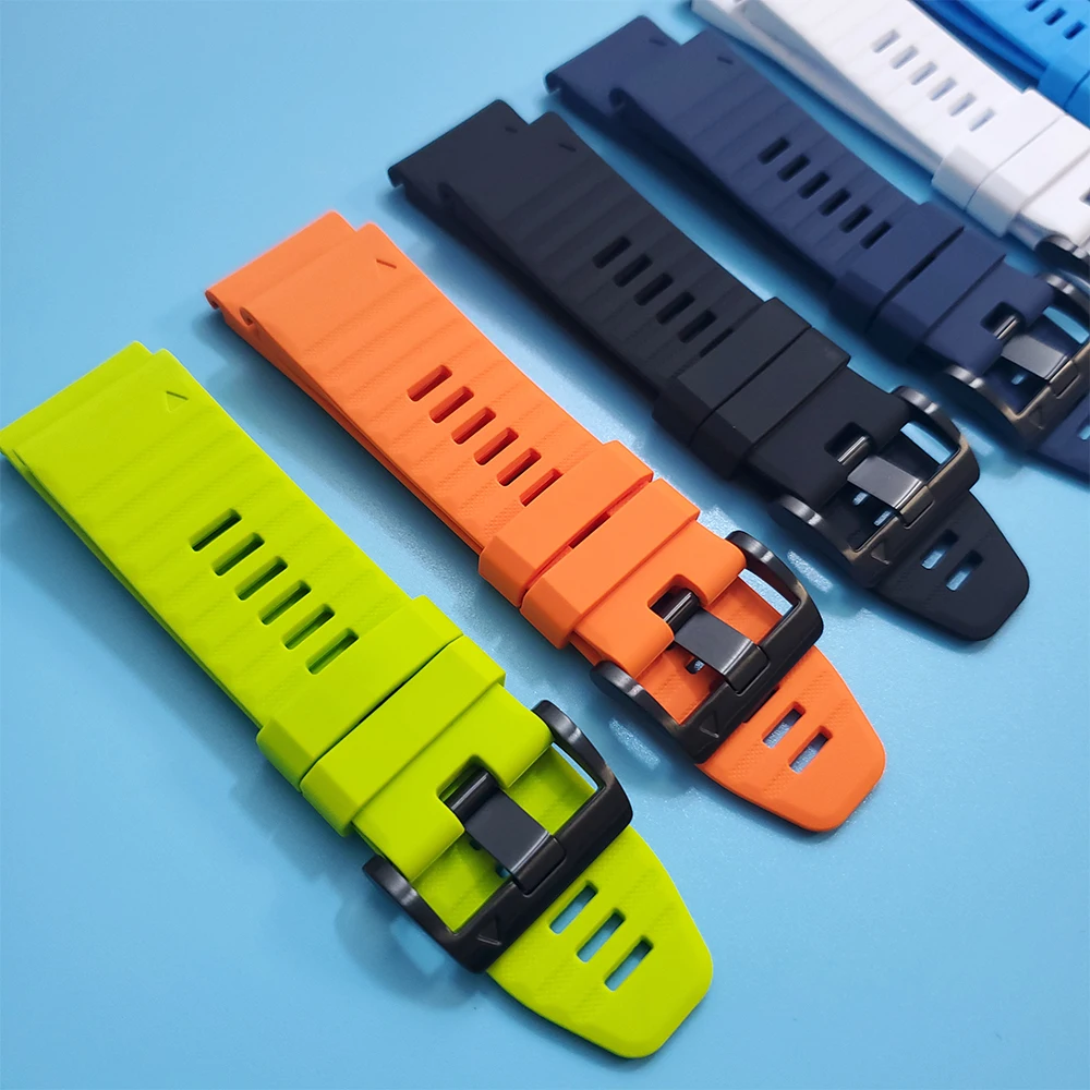 Ремешок для наручных часов QuickFit силиконовый браслет Garmin Fenix 6 6X Pro / 5 5X Plus 3 3HR Fenix6