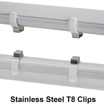 

50-Pack T8 U Clips Holder Bracket for 8FT LED Light Bulbs LED Fluorescent Tube Replacement Mounting Accessories