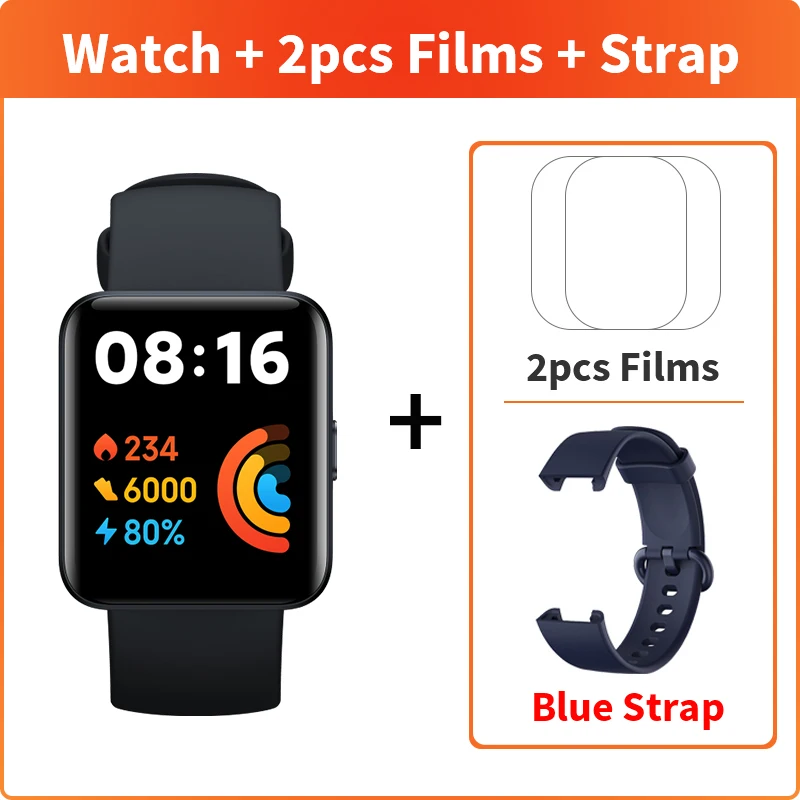 Global Version Xiaomi Redmi Watch 2 Lite 1.55" HD Smart Watch GPS Bluetooth 5.0 Smartwatch Blood Oxygen Sport Bracelet Mi Band 