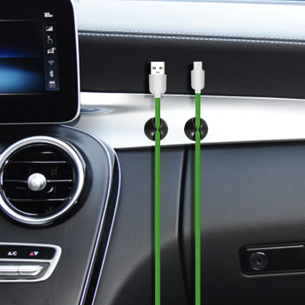 10 шт. Универсальный Автомобильный USB провод держатель кабеля шнура зажим для renault
