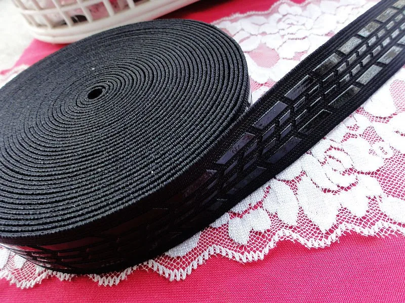 1 inch 25mm width silicone non slip elastic webbing 5meters clothing sports wear underwear bra belt diy garment accessories