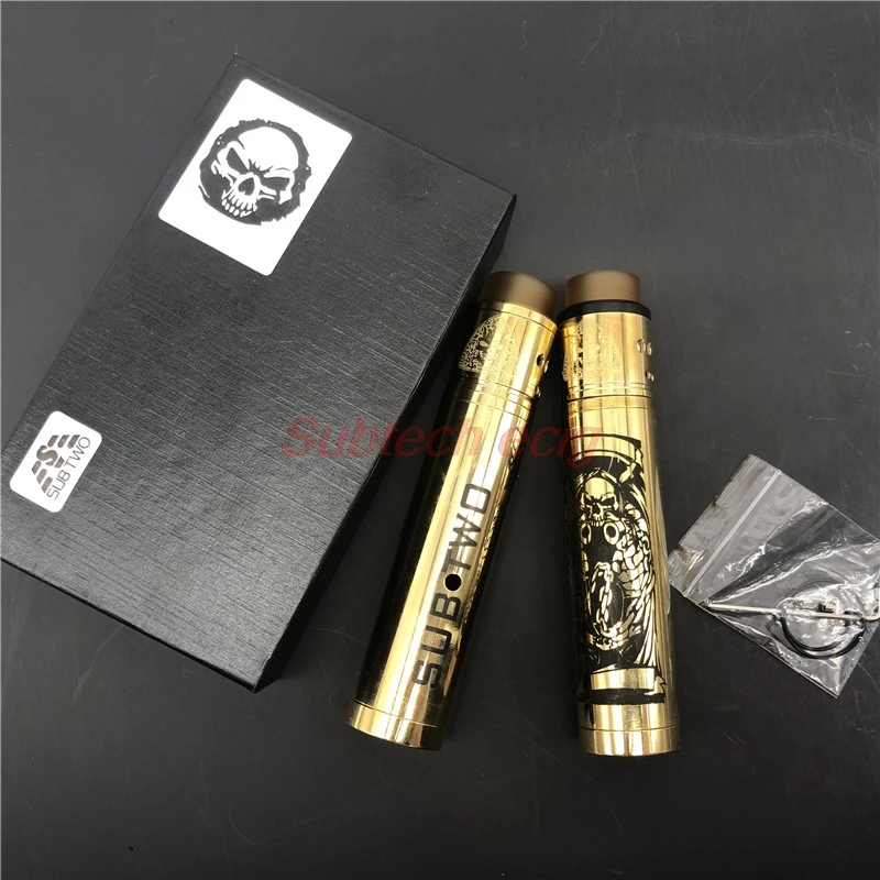 -Dos caja mot kit triste MOD con eje RDA a kits de 24mm 18650 batería vape pluma Mechanical Mod vs Avidlyfe ROGUE mech mod Vapor