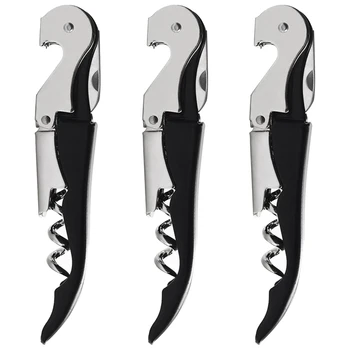 

3 Pack Corkscrew Heavy Duty Wine Opener Set with Foil Cutter and Bottle Opener Wine Key ForWaiters,Home