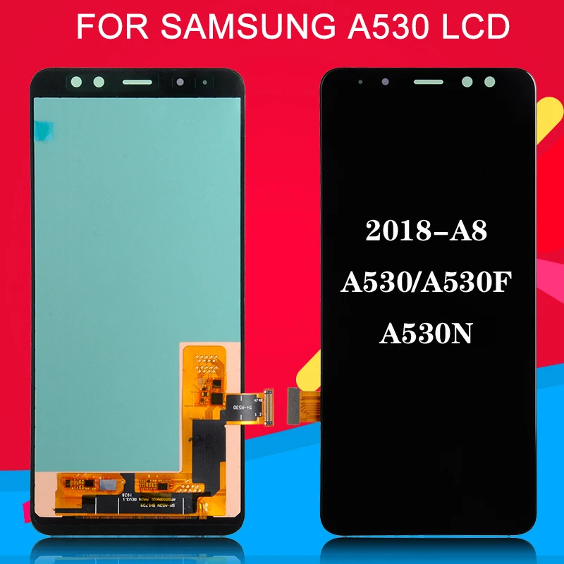 

Dinamico A530 Lcd For Samsung Galaxy A8 2018 DISPLAY Touch Screen Digitizer Assembly Repair Parts A530F A530N Display
