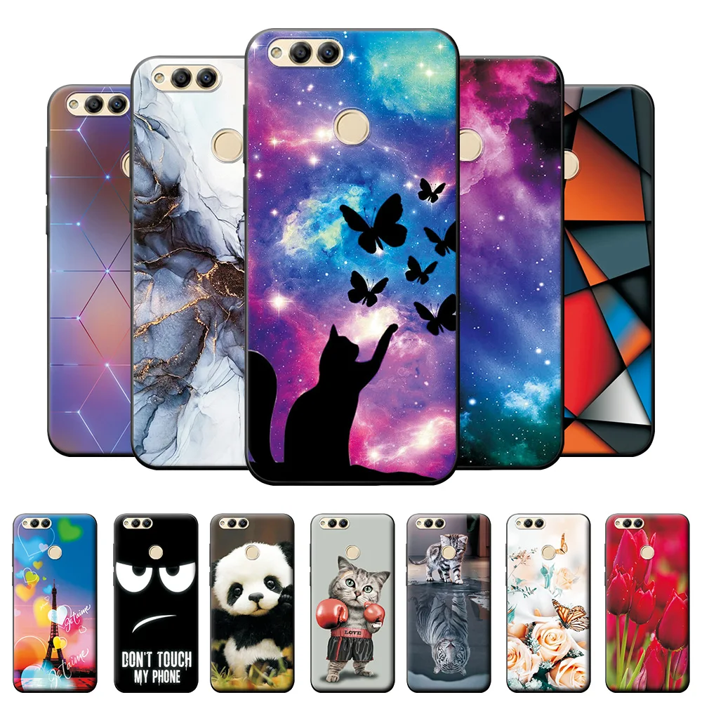 Funda de silicona para Honor 7X, funda mate de Honor 7X 7 X, funda de moda de TPU suave para Huawei Honor 7X, funda protectora para teléfono Honor 7X