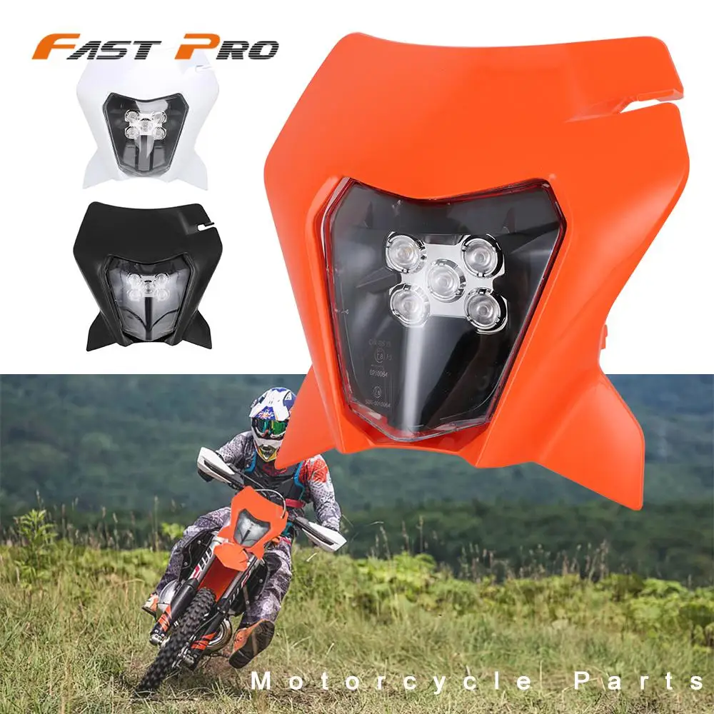 Motorcycle LED Headlight Front Lamp Mask Lighting Headlamp For KTM SXF EXC XCF XCW SMR 125 250 350 450 500 530 Six Day MX Enduro