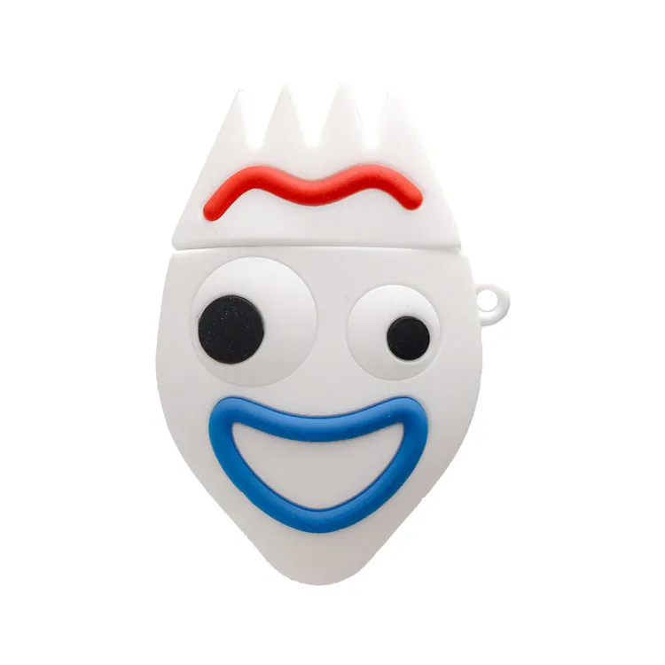 Color 1 Toy Story Mr. Fork чехол для наушников для Airpods 1 2 чехол силиконовый беспроводной Bluetooth Heardset для Air pods 1 2 Чехол с пряжкой - Цвет: Color 1