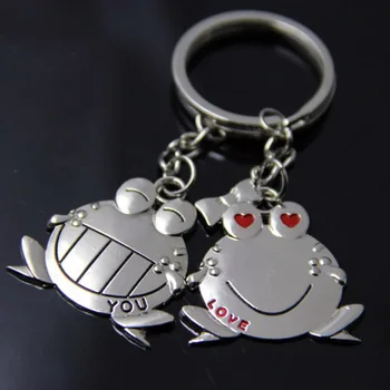 

Couples Keychain Commodity Advertisement Gift Chinese-style Cool Frog Couples Alloy Key Ring Keychain