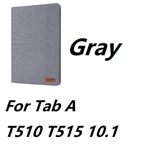 Чехол из искусственной кожи для samsung Galaxy Tab S6 10,5 T860 Tab A 10,1 SM T510 S5E 10,5 T720 - Цвет: For T510 Gray