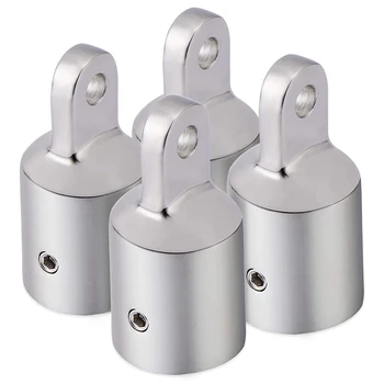 

4Pcs 25mm Eye End Cap Bimini Top Eye End Cap Fitting Boat Marine Hardware 316 Stainless Steel