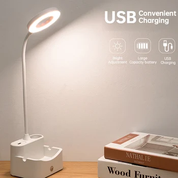 

4000mAH USB Rechargeable LED Desk Lamp Touch Dimming Adjustment Table Lamp for Children Kids Reading Study Bedside Bedroom Room