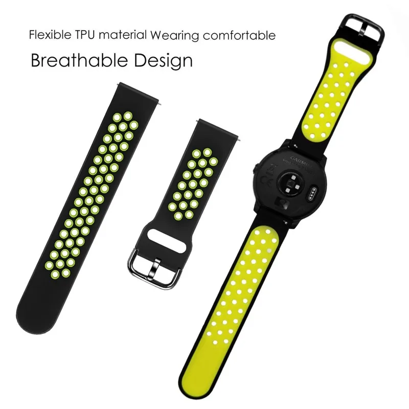 Для samsung Galaxy Watch Active 40 ремешок для часов, мм 20 мм силиконовый водонепроницаемый ремешок для Garmin Vivoactive 3/Ticwatch 2