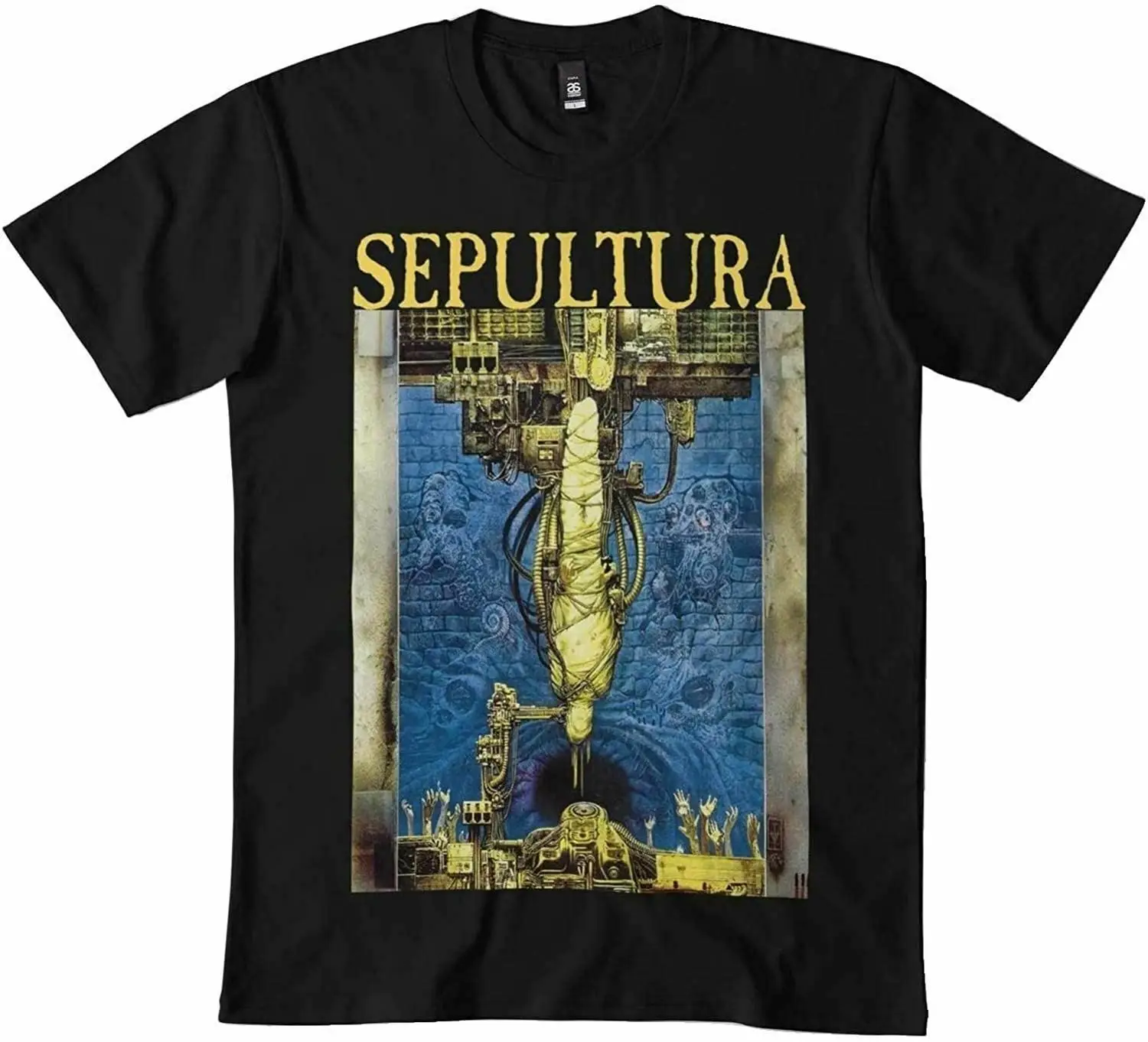 Классическая футболка Sepultura chaoad черная толстовка с капюшоном (11) | Мужская одежда