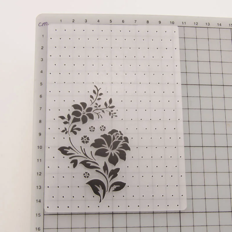 Flower Leaves Dot Embossing Folder 01