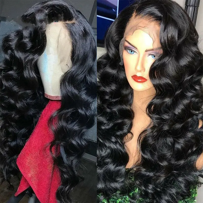 

18-26 inch Lace Front Hair Wigs For Black Women Water Wave Wig With Baby Hair Deep Part Hair