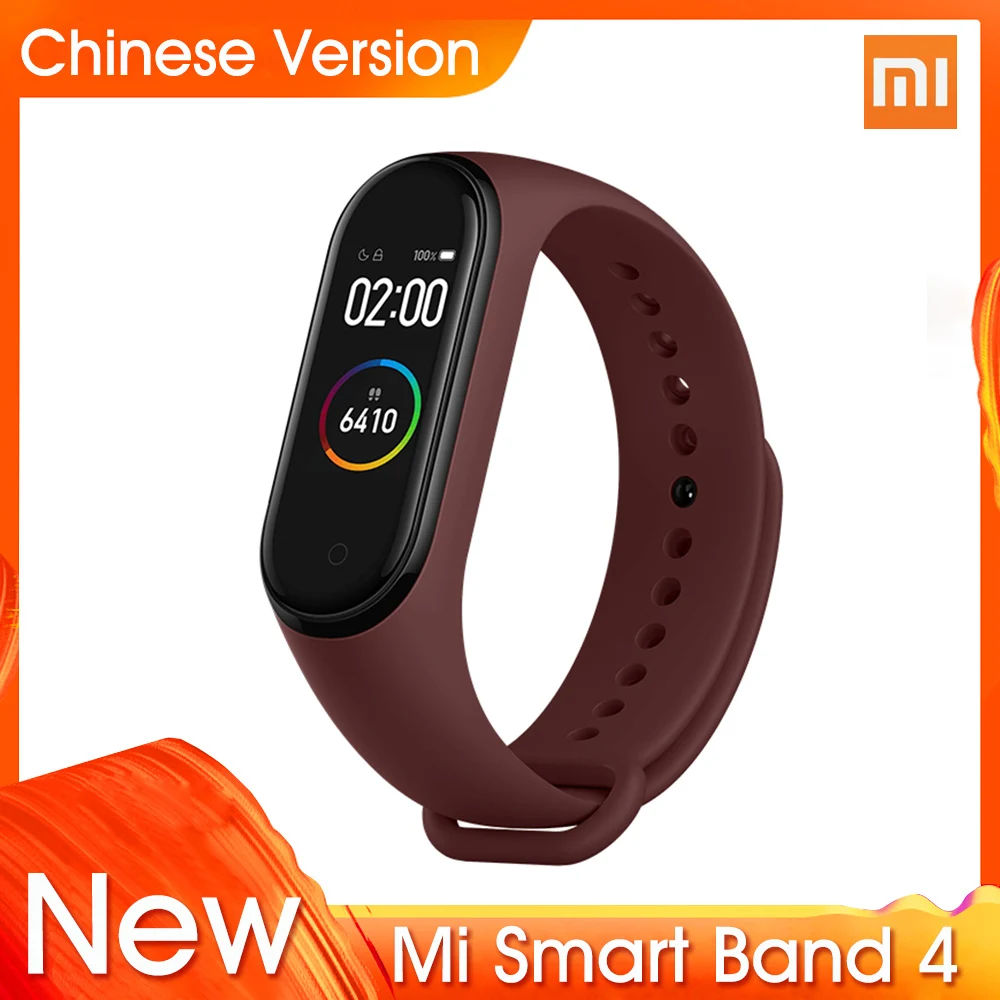 Xiaomi Mi Band 4 новейший музыкальный умный Браслет фитнес-трекер для измерения сердечного ритма 0,9" цветной AMOLED экран BT 5,0 браслет
