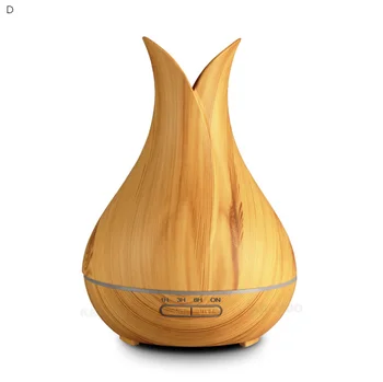 

KBAYBO 400ml Air Humidifier Essential Oil Diffuser Light wood grain Aromatherapy diffusers Aroma Mist Maker 24v led light Home