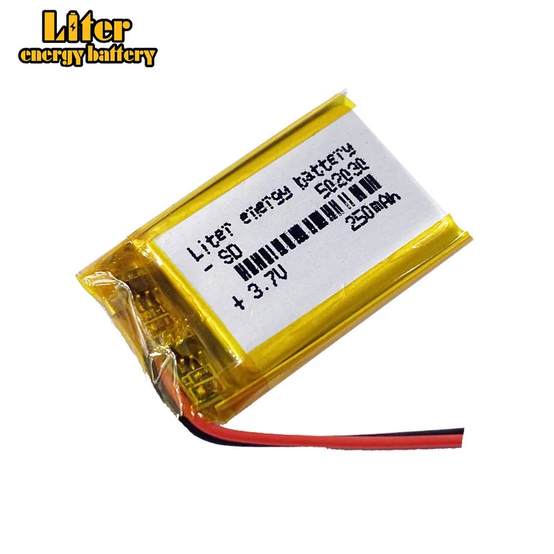 502030 3.7V 250 mah lithium-ion polymer battery quality goods quality of CE FCC ROHS certification authority