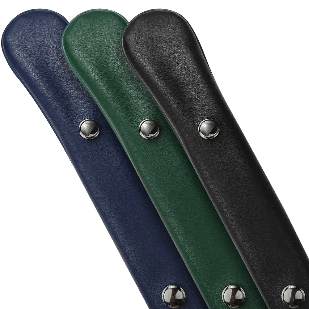 Golf Alignment Stick Covers PU Leather Tour 7 styles simple color with button for 2 sticks or club grip