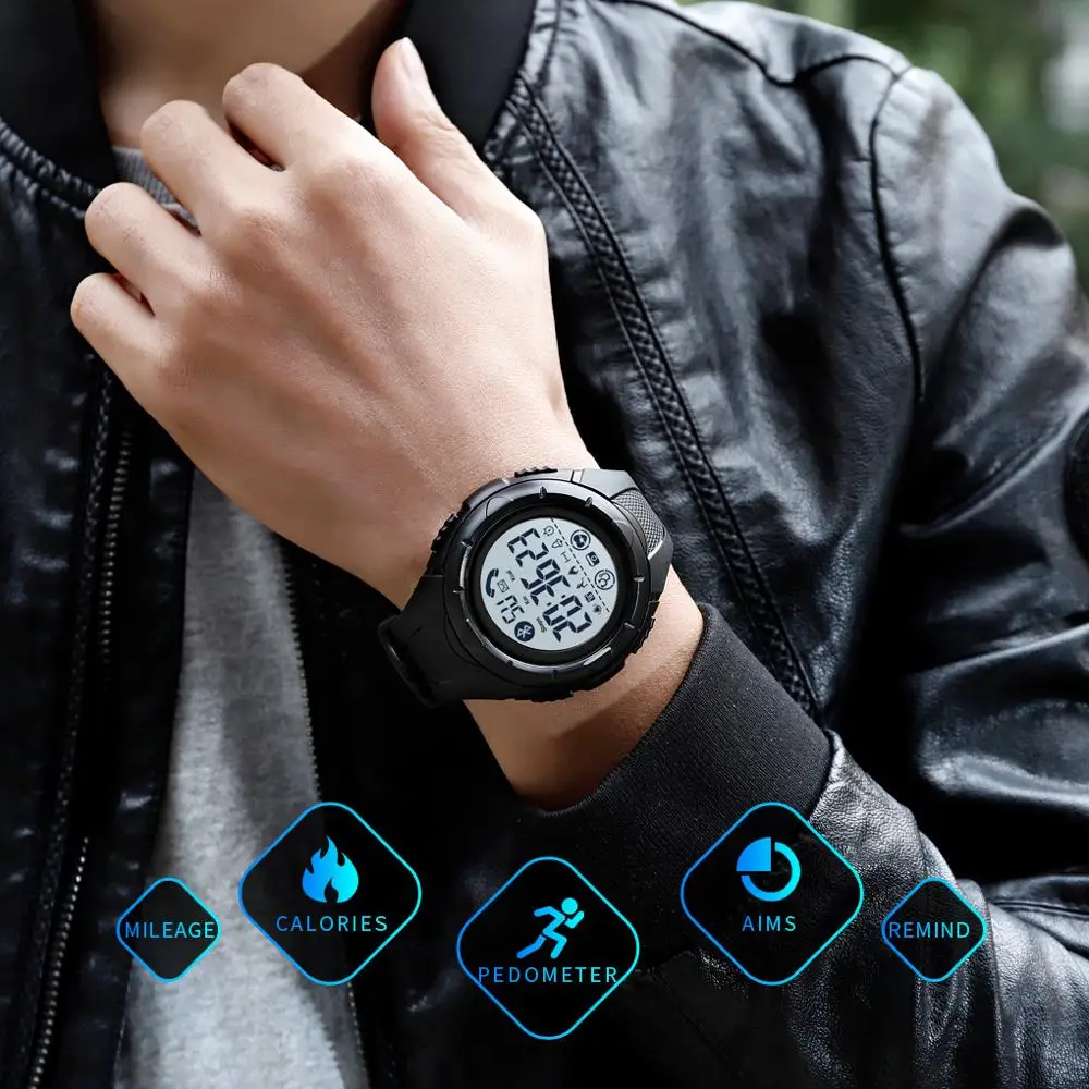 SKMEI Bluetooth Smart watch men Sport pedometer Waterproof Call Reminder clock LED digital SmartWatch For ios Android Phone SKMEI Bluetooth Smart watch men Sport pedometer Waterproof Call Reminder clock LED digital SmartWatch For ios Android Phone