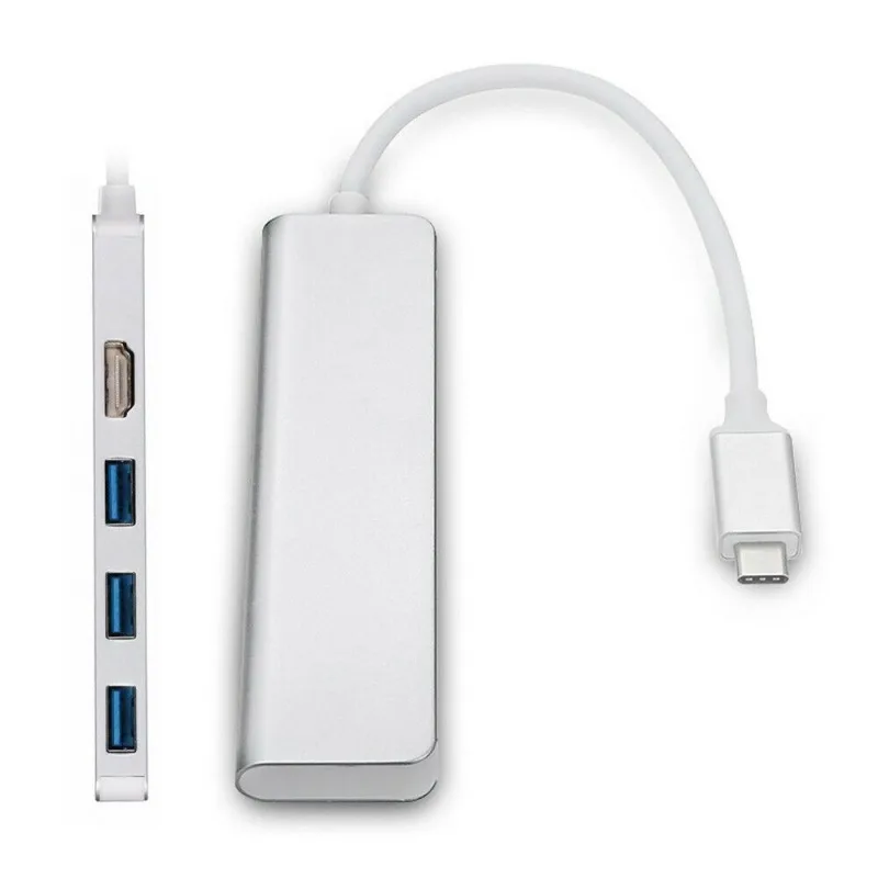 

2019 New USB 3.1 to HDMI / USB 3.0 3 Port Hub Adapter Type-C USB-C Converter 11
