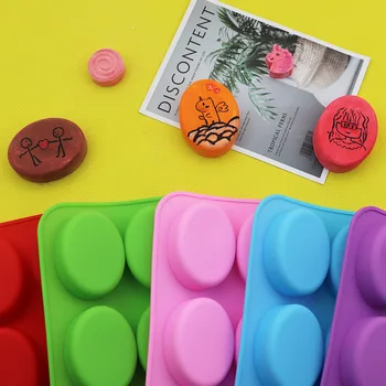 

More than 6 Even Ellipse Silica Gel Handmade Soap Mold Silicone Cake Mould DIY Baking Mould Roundness Model