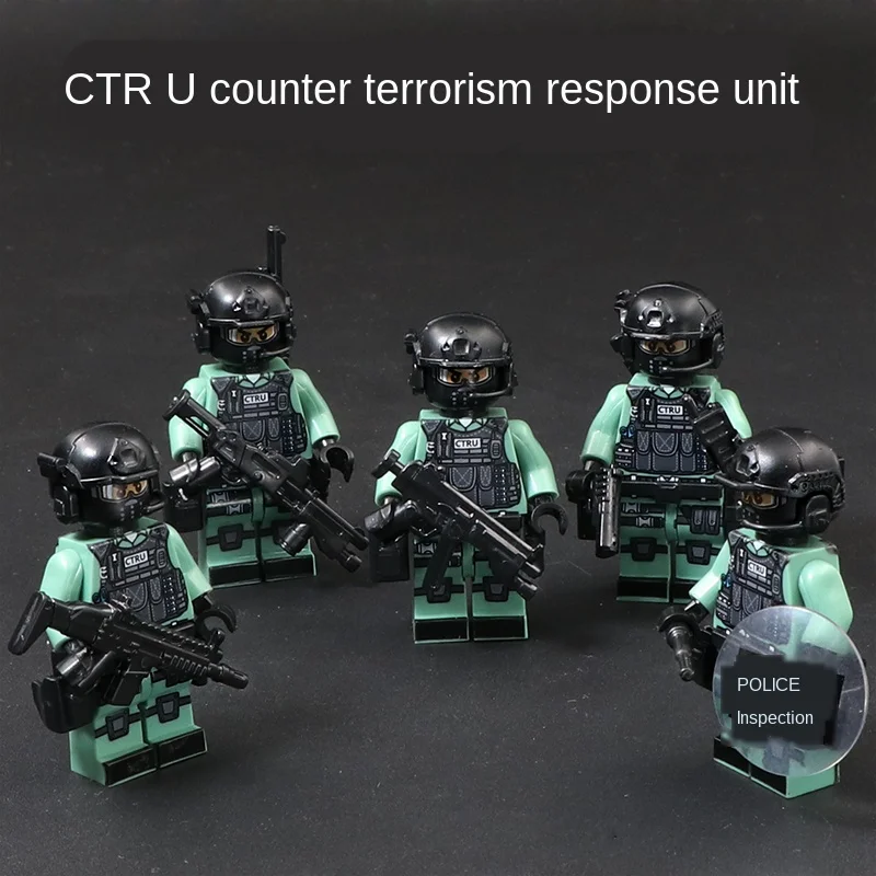 

City Building Blocks Special Forces Soldier Flying Tigers Model Small Building Block Toys for Children