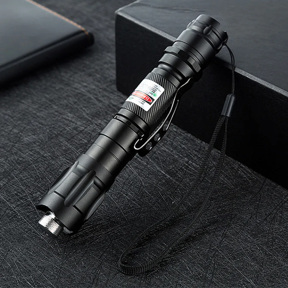 High Power Green Laser Pointer Pen 532nm Adjustable Focus Burning Red Laser Sight 500 to10000 meters range Lazer-009 For Hunting