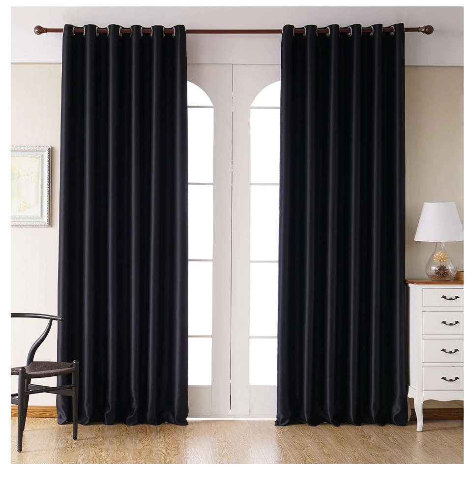 LISM Modern Blackout Curtains for Living Room Bedroom Window Treatment Solid Color Curtains Blinds Finished Drapes Home Decor