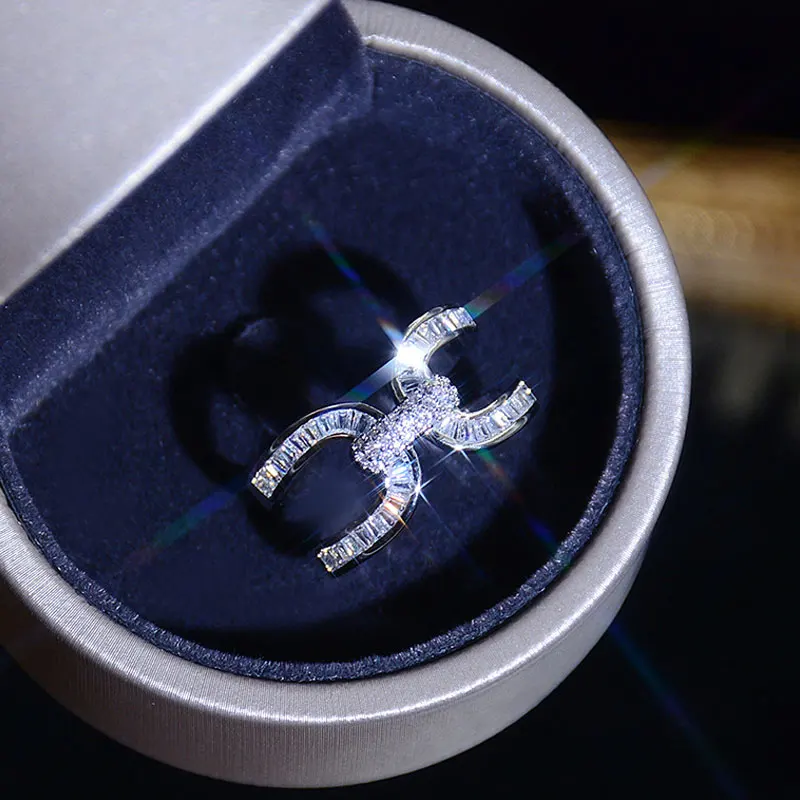 Micro Inlaid Open Ring For Women