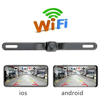 

WiFi Car License Plate Frame Wireless Backup Rearview Camera HD Night Vision Video Auto Parking Monitor Car Accessories