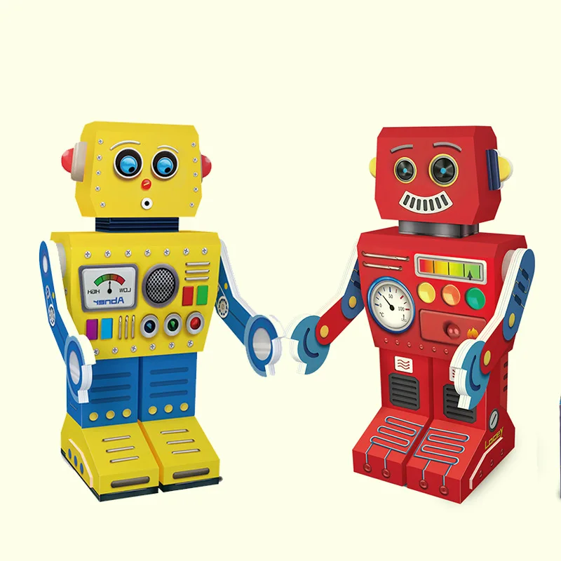 

Paper in Good DIY Toy Remote Control Body-shape Robot Tide Play Gift Children Parent And Child Interactive Puzzle Toy