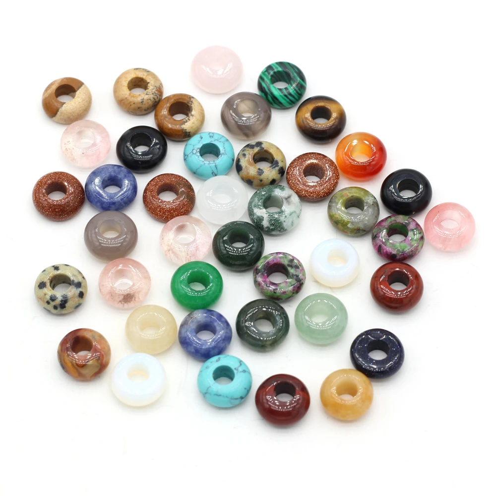 10 kousky přírodní semi-precious kameny korále abakus macroporous korále pro šperků vytváření DIY náramek náušnice příslušenství