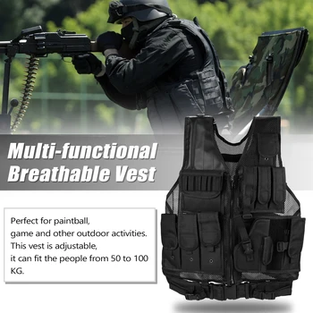 

Hunting Vest Multi-functional Breathable Tactical Vest Quick Disassembly Army CS Field Protection Vest Training Equipment