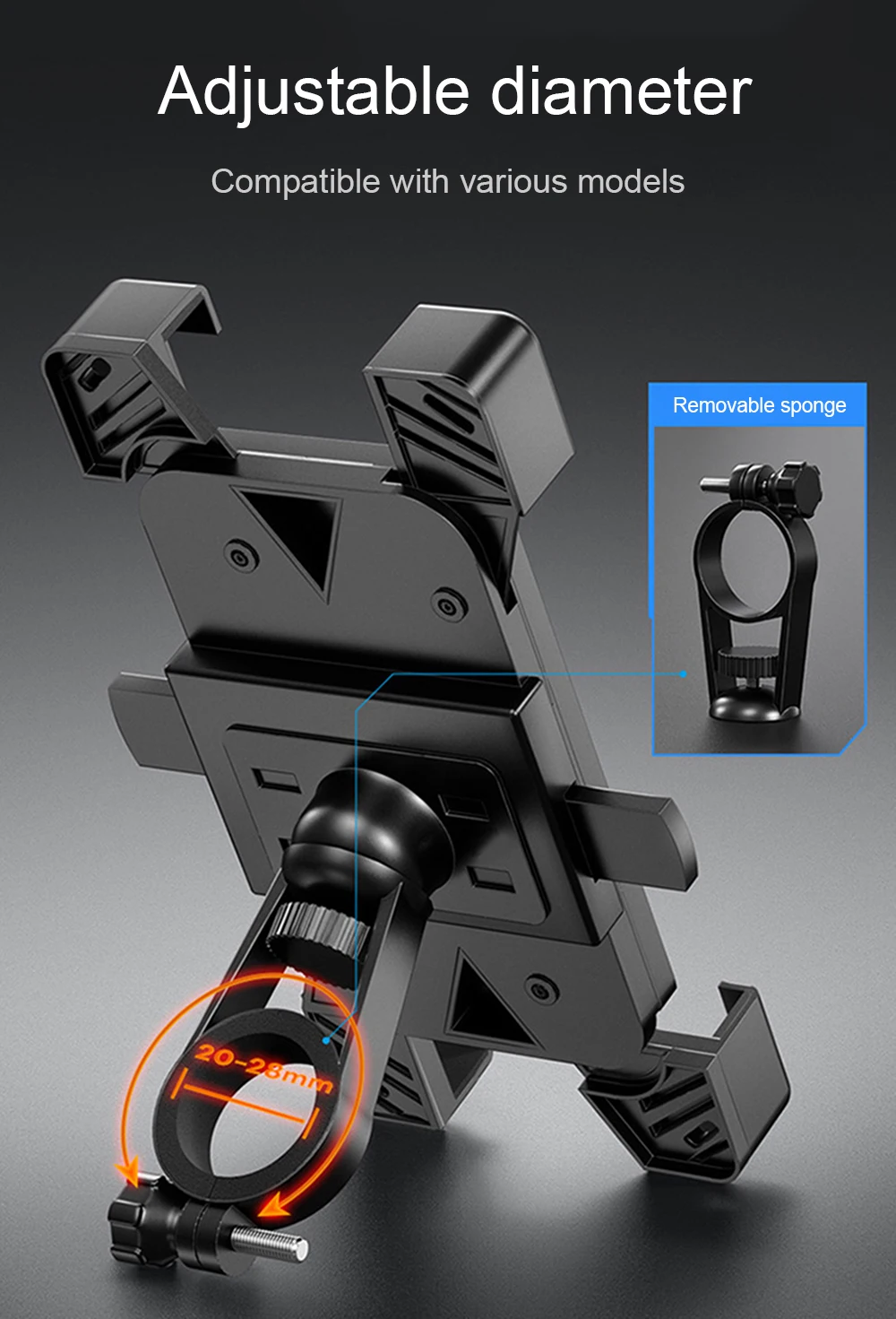 Motorcycle Bicycle Moto Bike Mobile Cell Phone Navigation Holder handlebar Rearview Mirror Mount Clip Bracket For iPhone Samsung