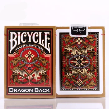 

1 Piece Gold Dragon Playing Cards 88*63mm Paper Cards Magic Poker Card Magic Trick Collection Card