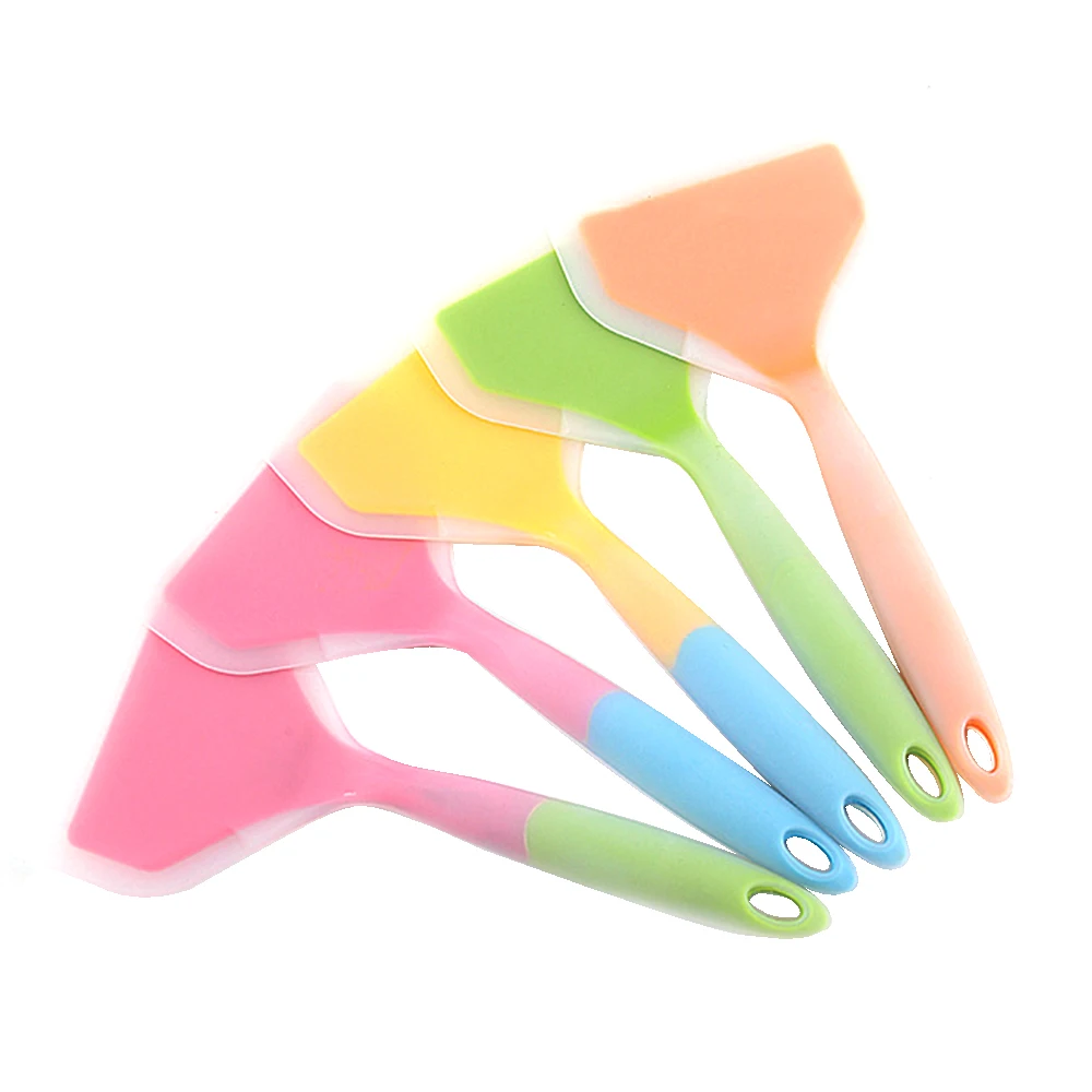  2019 New Silicone Spatula Beef Meat Egg Kitchen Scraper Wide Pizza Shovel Non-stick Turners Food Li