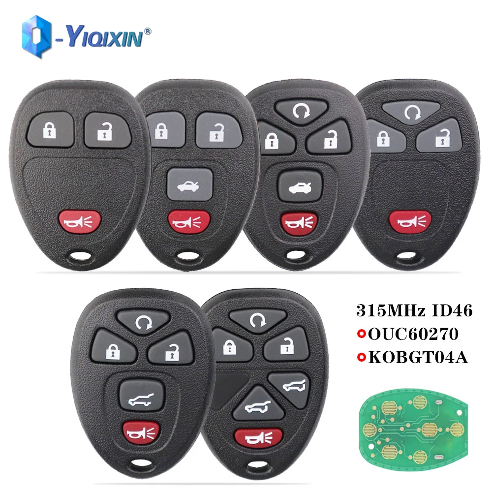 YIQIXIN Smart Car Key Card Keyless For Chevrolet Acadia For Buick Allure Tahoe Traverse GMC 2007-2014 315Mhz OUC60270/KOBGT04A