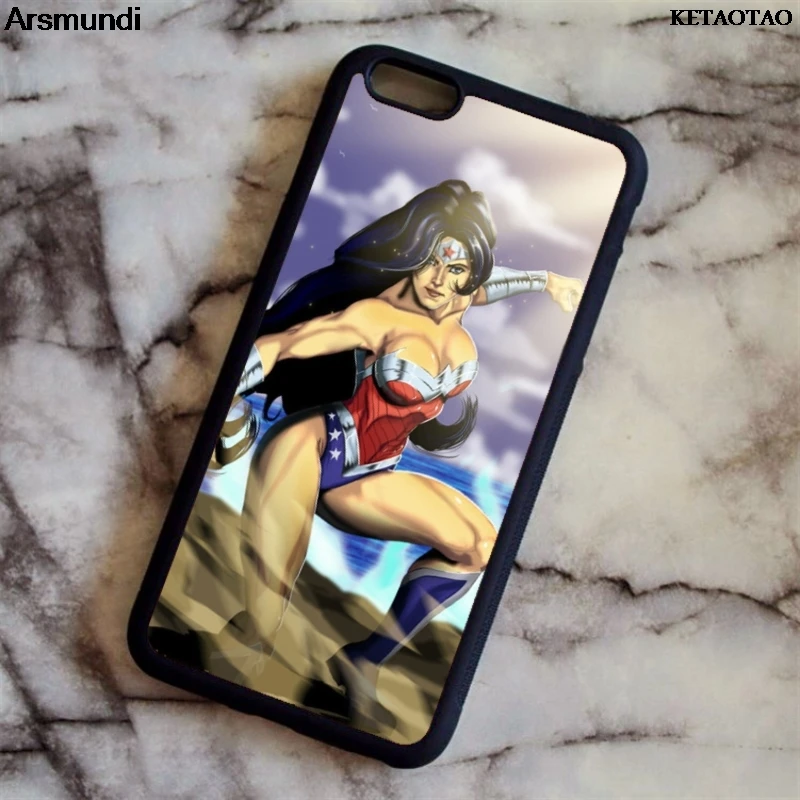 KETAOTAO Super DC Comics Heroes Wonder Woman чехлы для телефонов с логотипом iPhone 4S/5C/55/6/6S/7/8/X/PLUS Мягкий