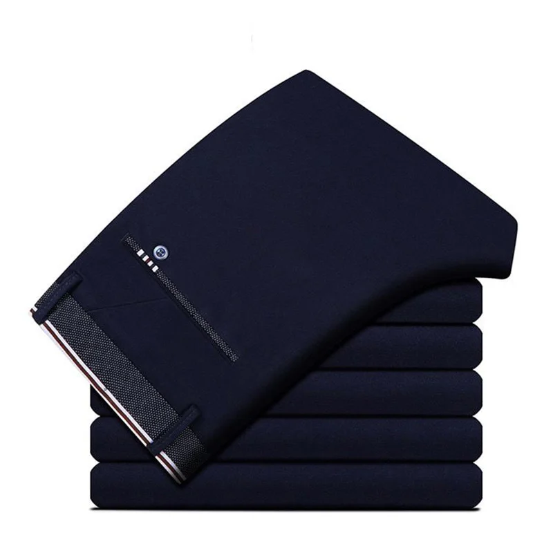 Spring Autumn Mens Business Suit Pants Male Summer Thin Formal Solid Long Dress Straight Baggy Office Trousers Drop Shipping 2