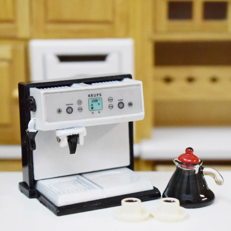 1//12 Dollhouse Miniature Coffee Machine Toy Kitchen Mixer Toy New Arrival IS
