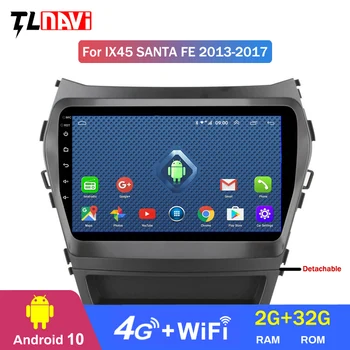 شراء4G LTE 2G RAM 9 بوصة كامل اللمس أندرويد 10 سيارة مشغل إستريو ل 1 هيونداي IX45 سانتا في 2013-2017 لتحديد المواقع والملاحة