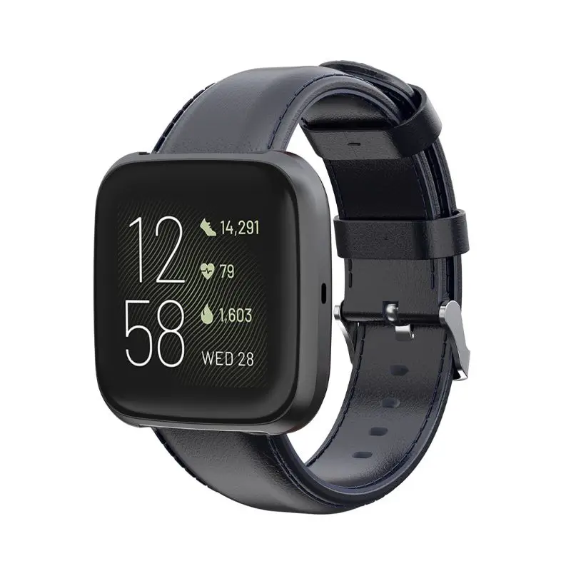 Кожаный сменный спортивный браслет ремешок для часов для Fitbit Versa/Versa 2/Versa Lite Смарт-часы H37E