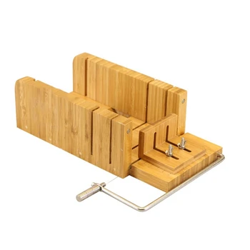 

Multi-Function Adjustable Bamboo Soap Mold Handmade Loaf Cutter Mold + Beveler Planer Wire Slicer for Making Loaf Cake Soap Chee