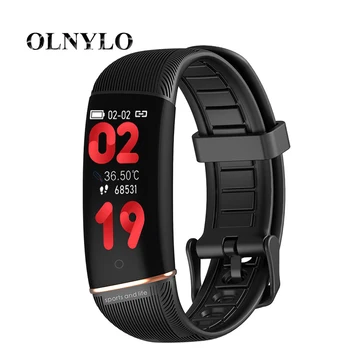 

New e98s Smart Band Body Temperature Sports Waterproof Detection Bracelet Heart Rate Blood Pressure Healthy Smart Wristbands