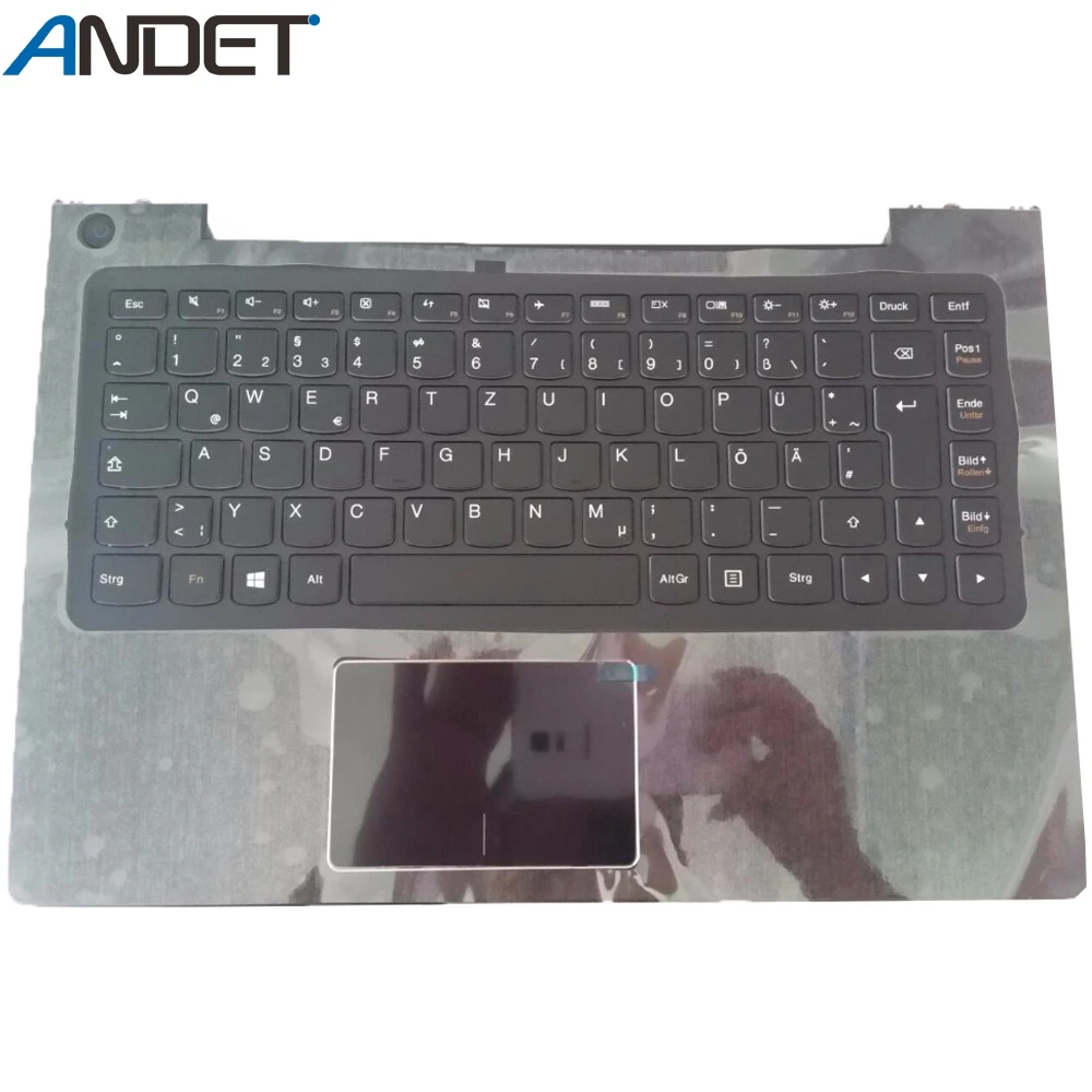 Новая Оригинальная клавиатура США для lenovo Ideapad U330 U330P, чехол для рук, Клавиатура Великобритании, верхний чехол, серебристый, черный, большой ключ ввода