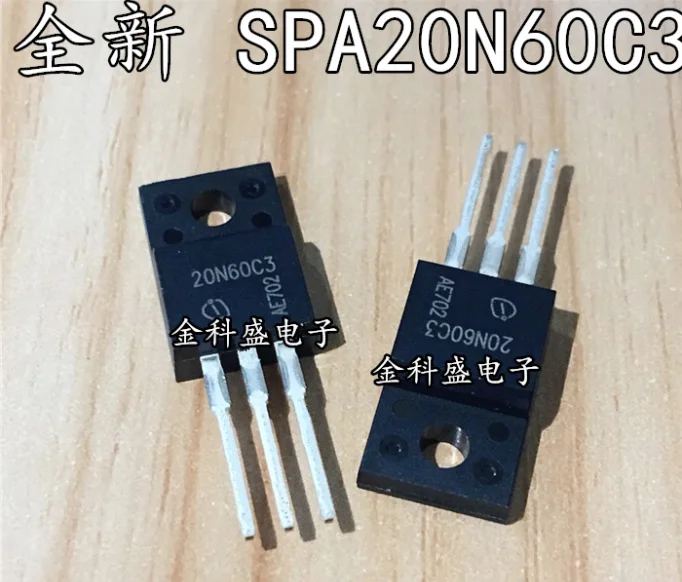 Mxy 5 шт./лот транзистор SPA20N60C3 New TO220F MOS N-Channel 600V 20A Original | Электронные компоненты и