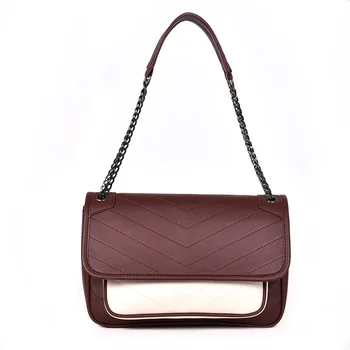 

Color matching rhombic chain bag new women's bag simple wild Messenger bag shoulder bag big bag