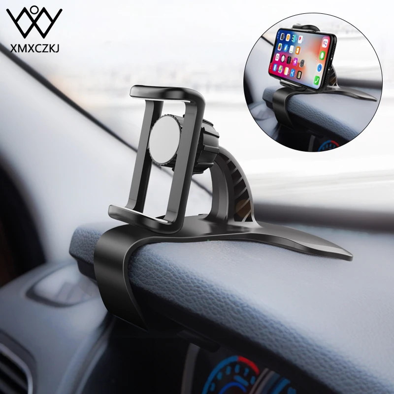 

XMXCZKJ Adjustable Car Phone Holder Dashboard Mount Holder For 3.5-6.5 Inch Clamp Clip Car-Styling Stand For iPhone 11 Pro Max